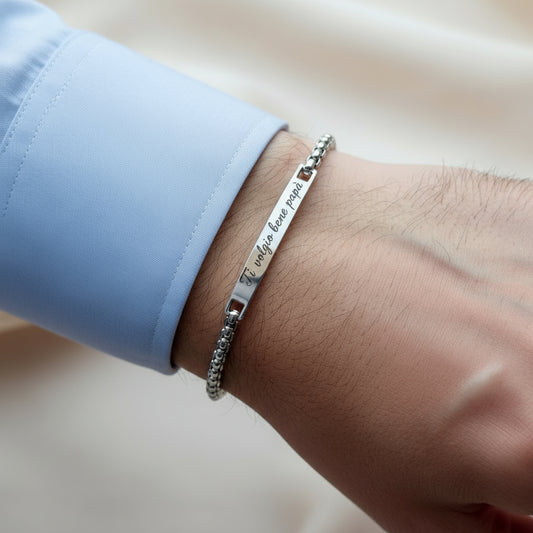 Bracciale targhetta slim PERSONALIZZABILE