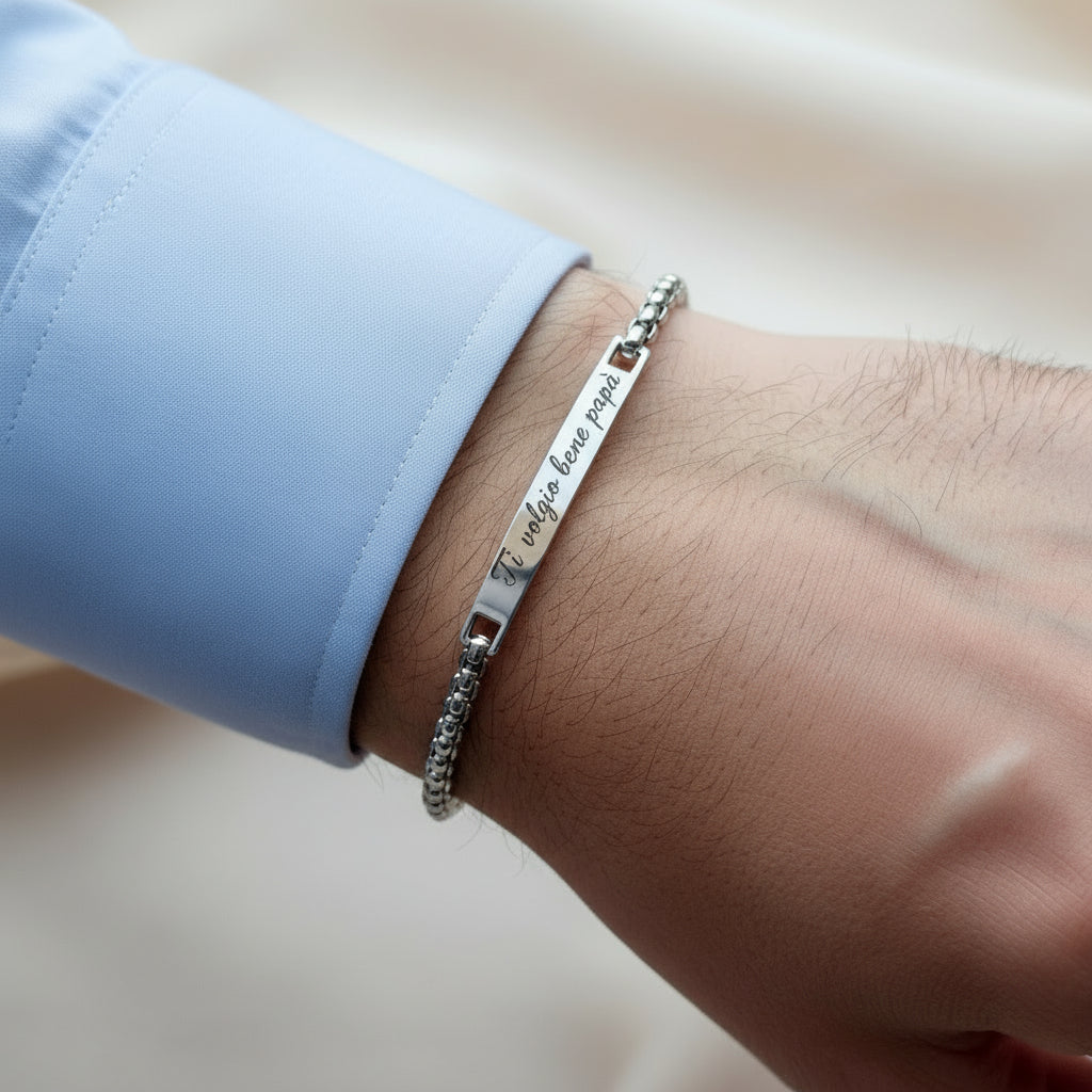 Bracciale targhetta slim PERSONALIZZABILE