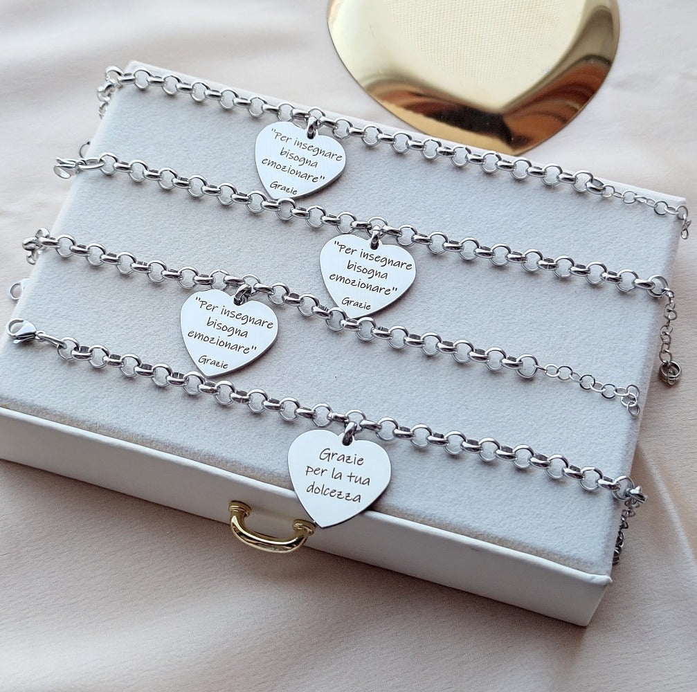 Bracciale heart rollon PERSONALIZZABILE