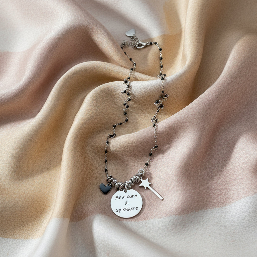 Collana smaltina silver PERSONALIZZABILE a partire da €20