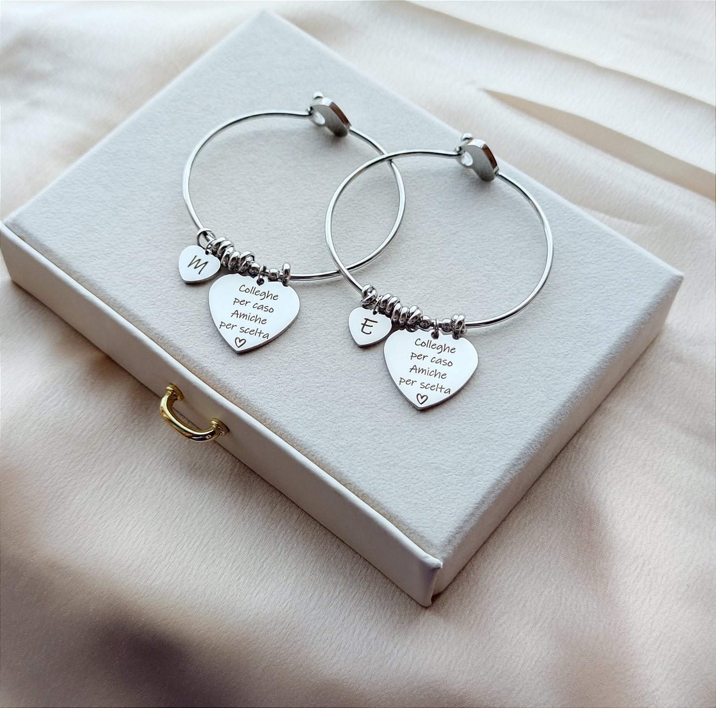 Bracciale doppio cuore PERSONALIZZABILE