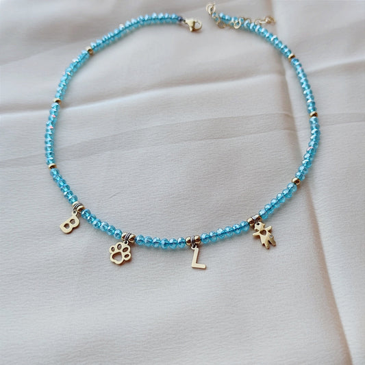 Collana luce quattro charms PERSONALIZZABILE