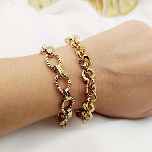 Bracciale catena tonda oro