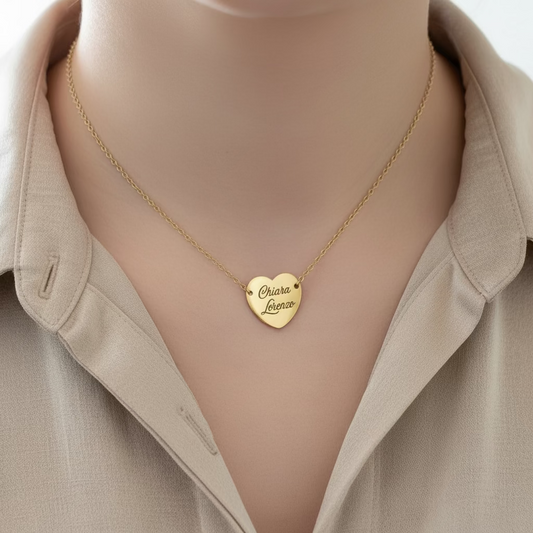 Collana cuore gold PERSONALIZZABILE