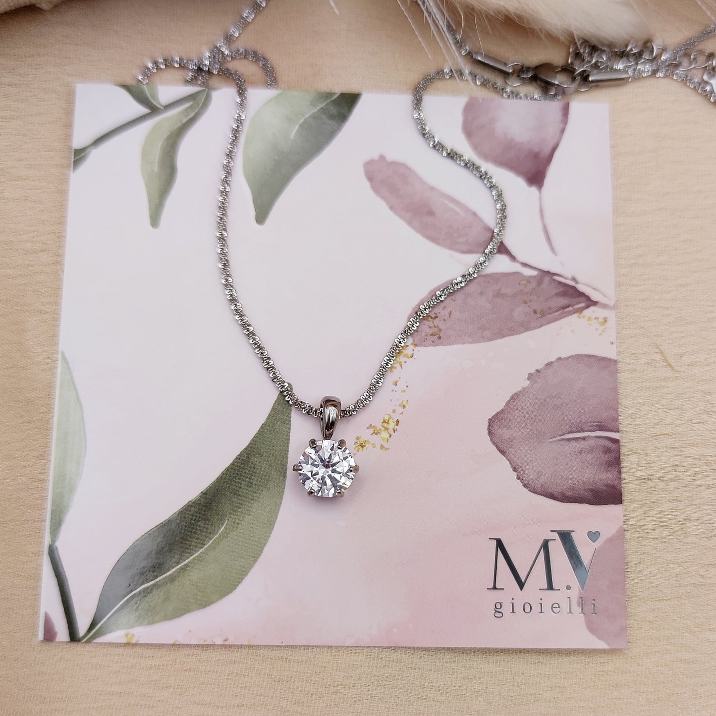 Collana punto luce silver