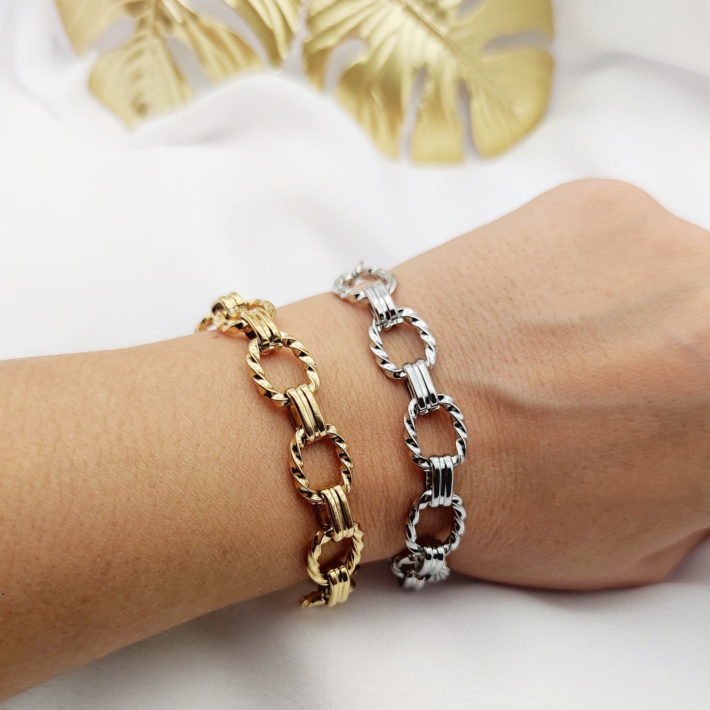Bracciale intreccio ovale argento
