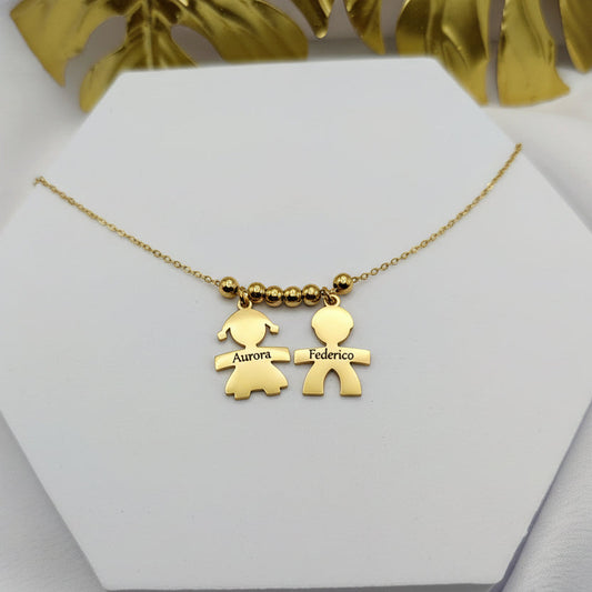 Collana due bebè PERSONALIZZABILE