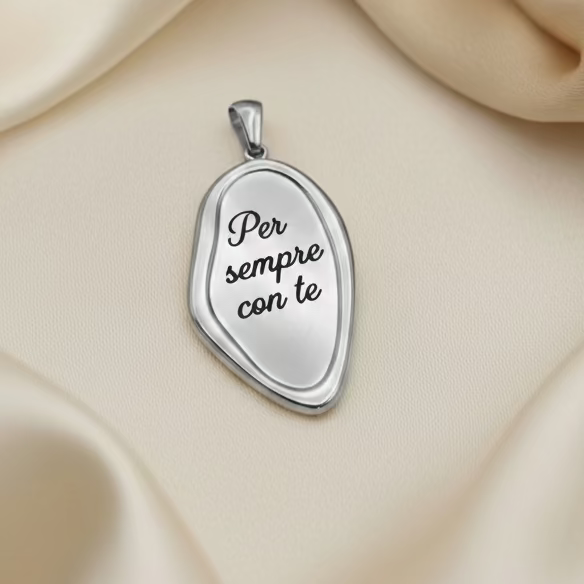 Ciondolo cornice sinus silver PERSONALIZZABILE