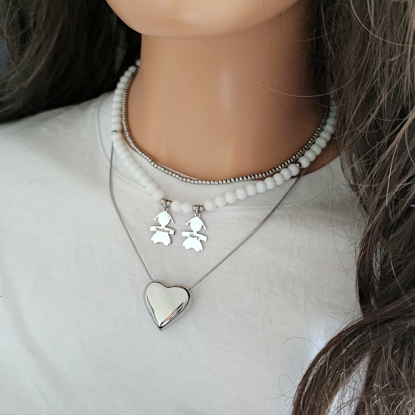 Collana cuore big silver