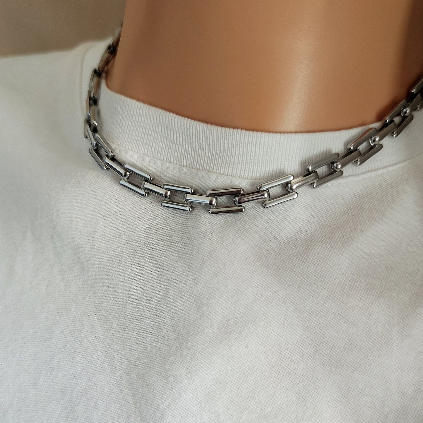 Collana squared silver