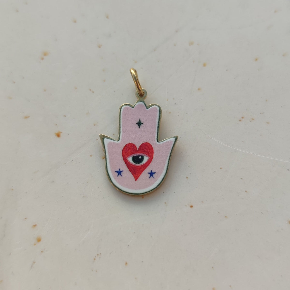 Ciondolo mano di Fatima pink
