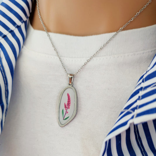 Collana orchidea piramidale silver