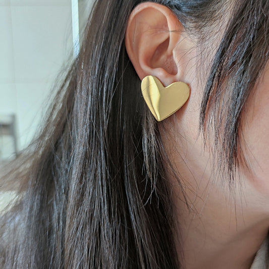 Orecchini bel cuore gold