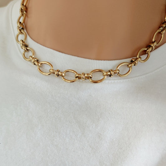 Collana ovale chic oro