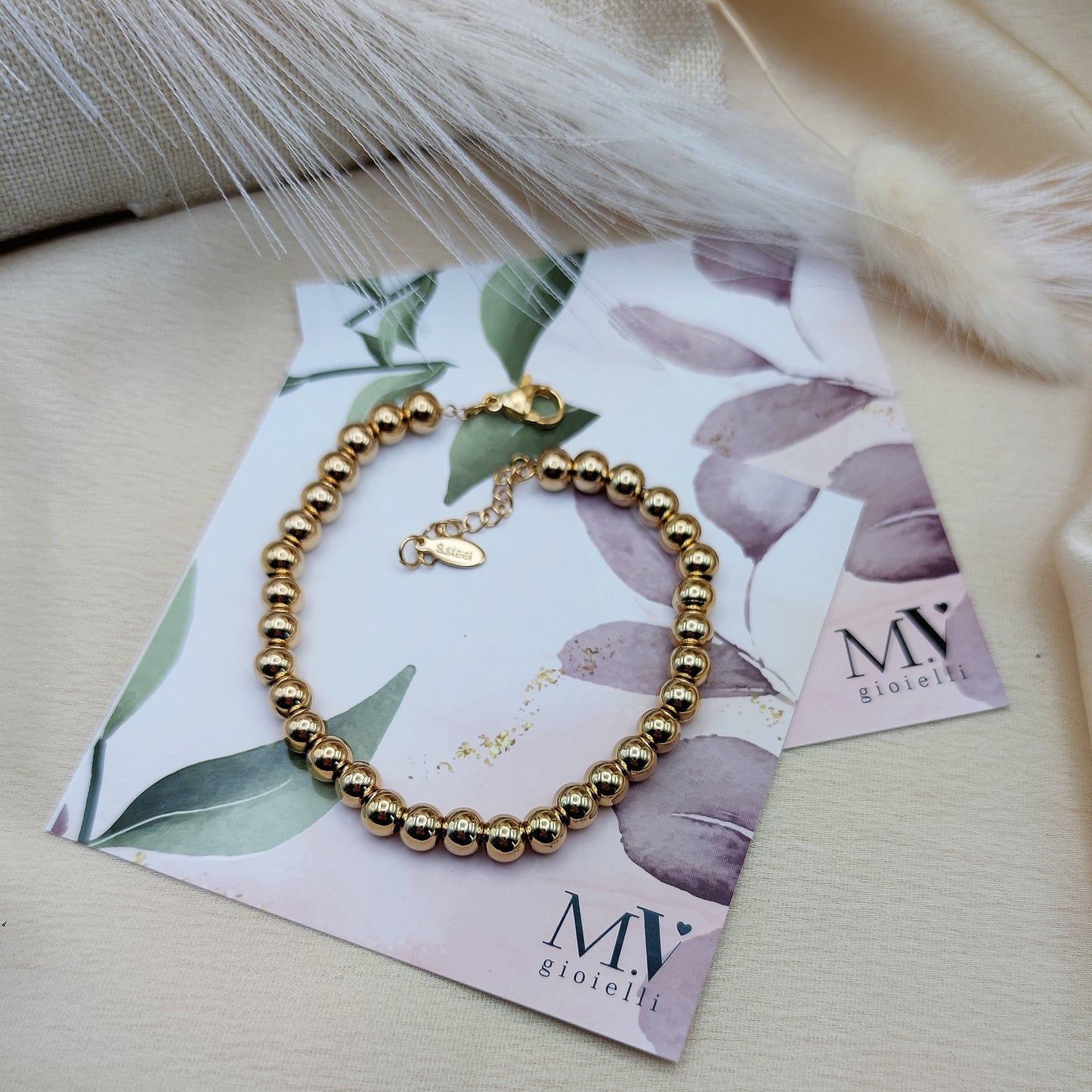 Bracciale sfere gold midium