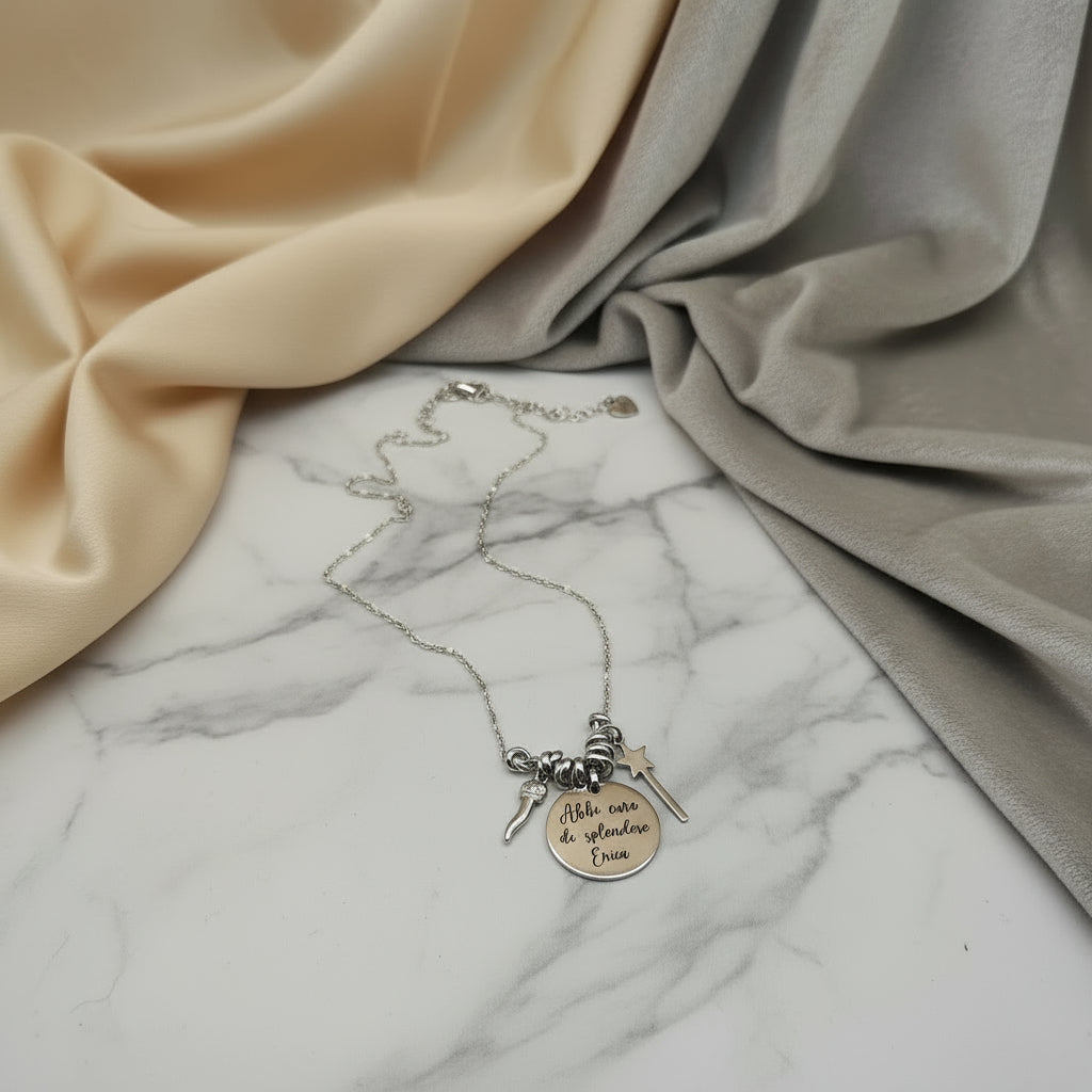 Collana smaltina silver PERSONALIZZABILE a partire da €20