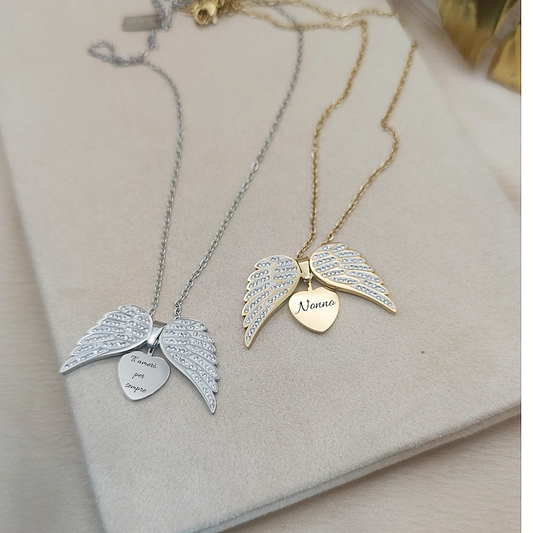 Collana battito d'ali gold PERSONALIZZABILE