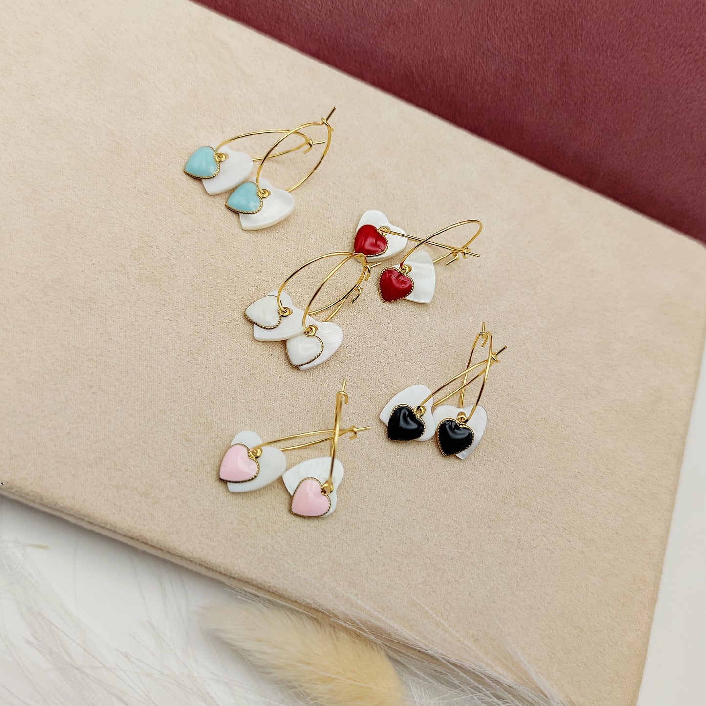 Cerchietti cuoricini madreperla