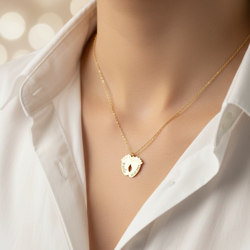 Collana piedini gold PERSONALIZZABILE