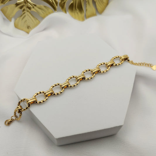 Bracciale intreccio ovale oro