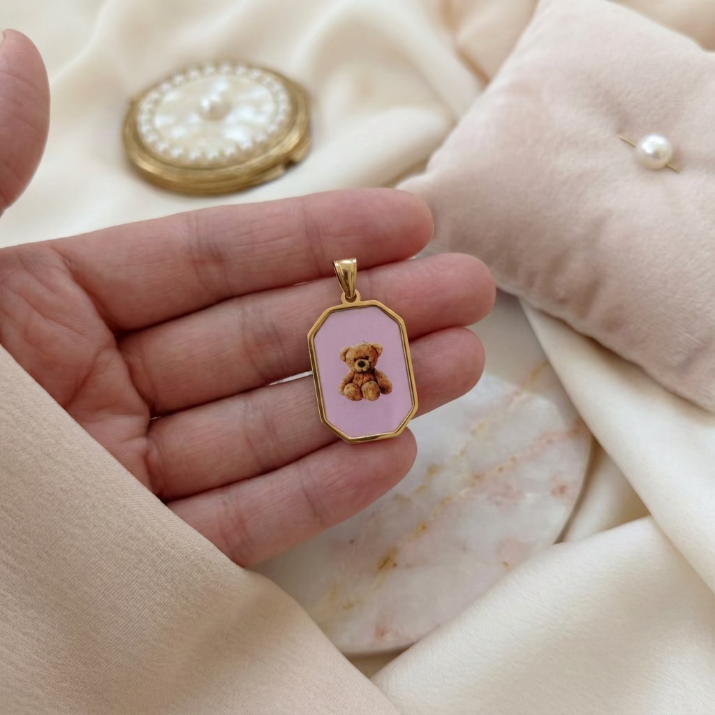 Ciondolo Teddy rosa