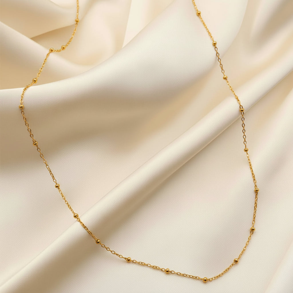 Catenina con micro palline gold