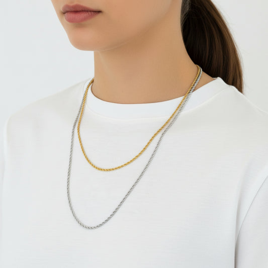 Collana basic torcion gold 60 cm