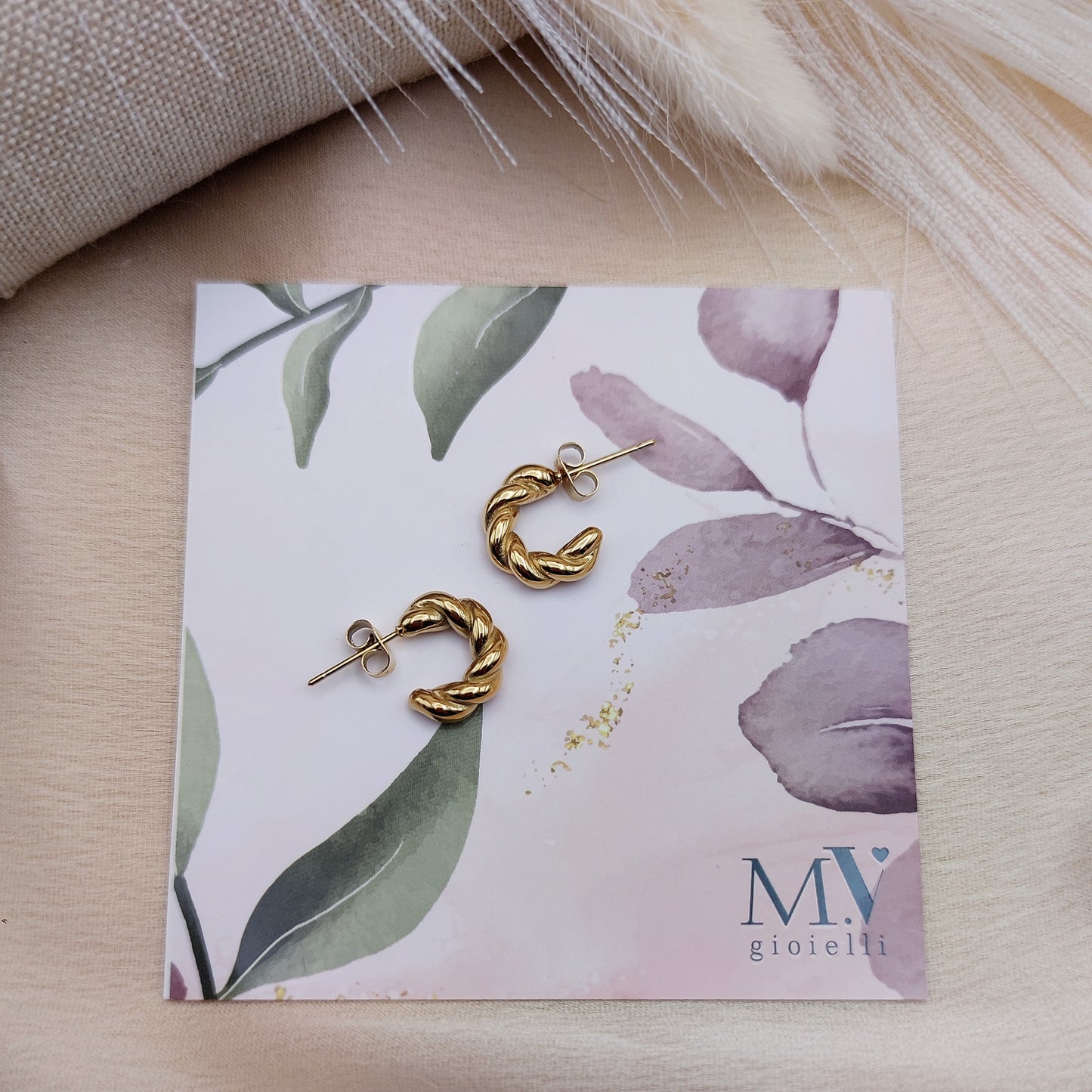 cerchietti mini intreccio gold