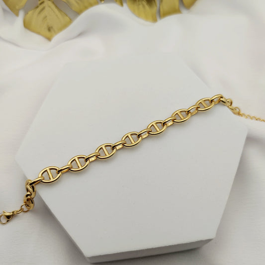 Bracciale catena ovalina oro