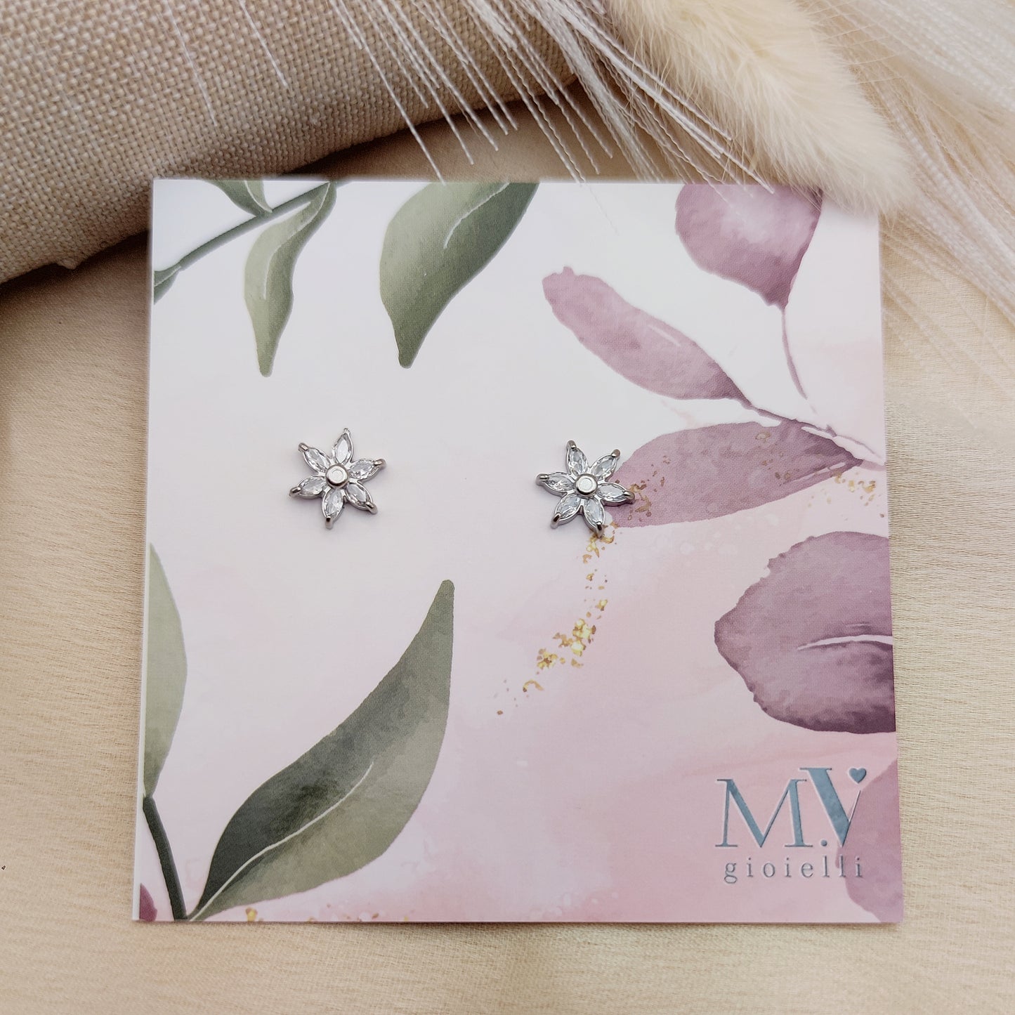 Orecchini flor silver