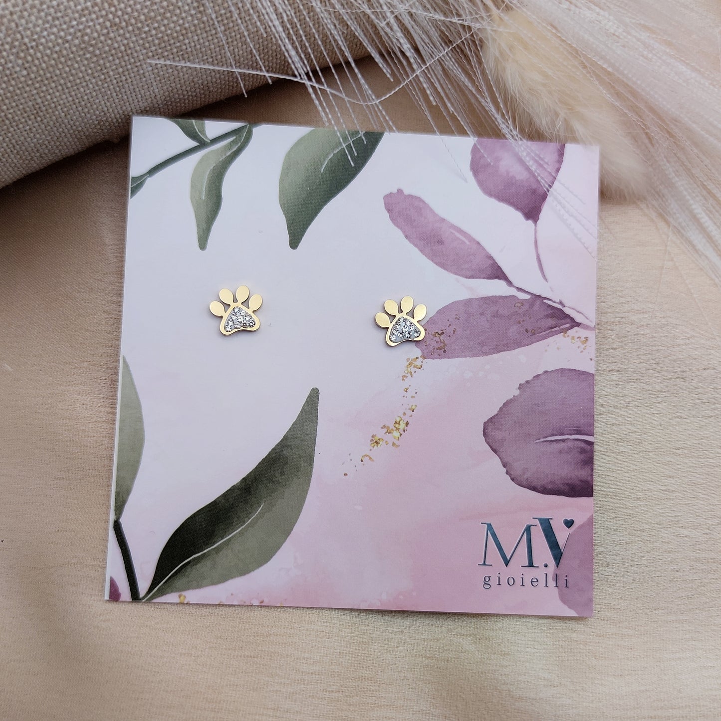 Orecchini zampetta gold