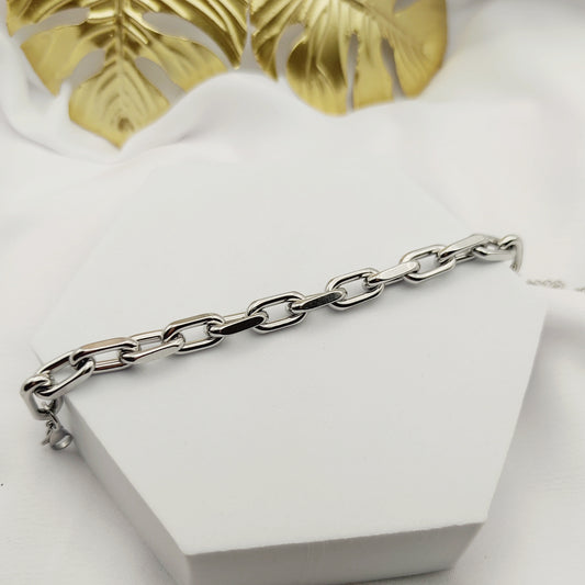 Bracciale ovale chine argento