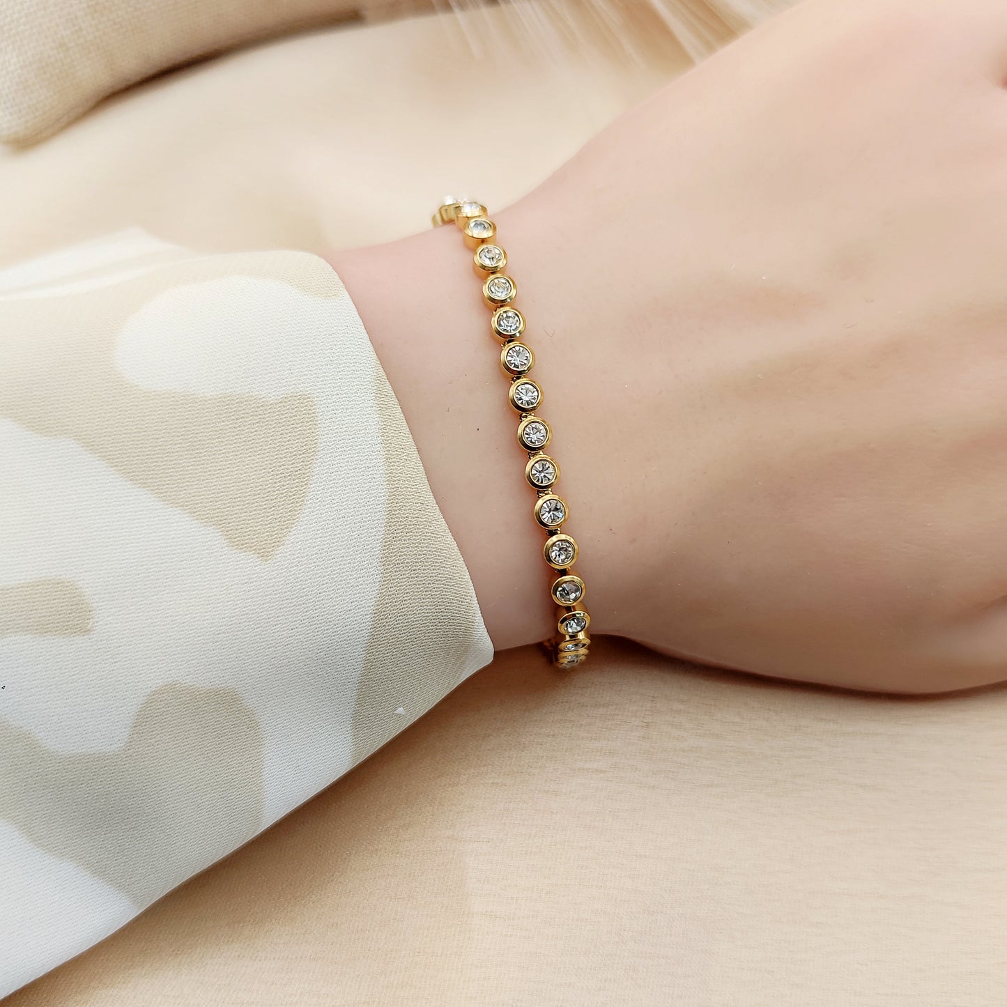 Bracciale tennis gold