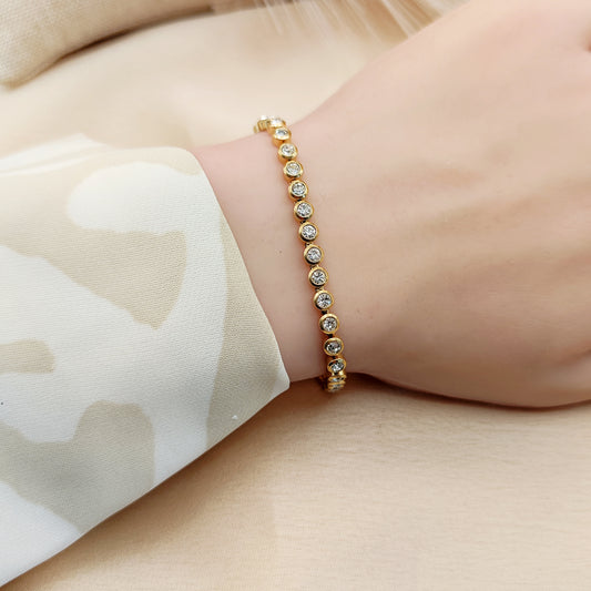 Bracciale tennis gold
