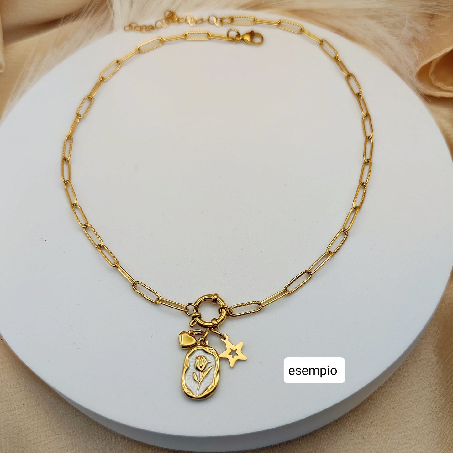 Collana basic con cerchio gold