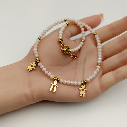 Collana luce 3 charms PERSONALIZZABILE