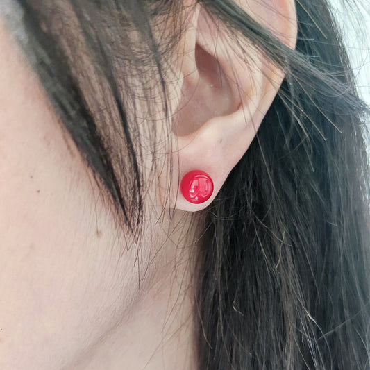 Orecchini perline rosse