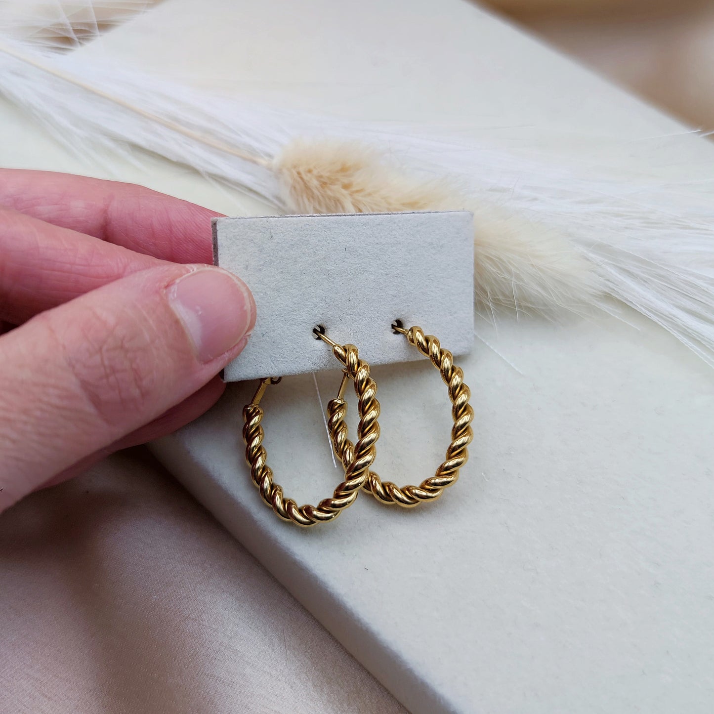 Orecchini intreccio ovale gold