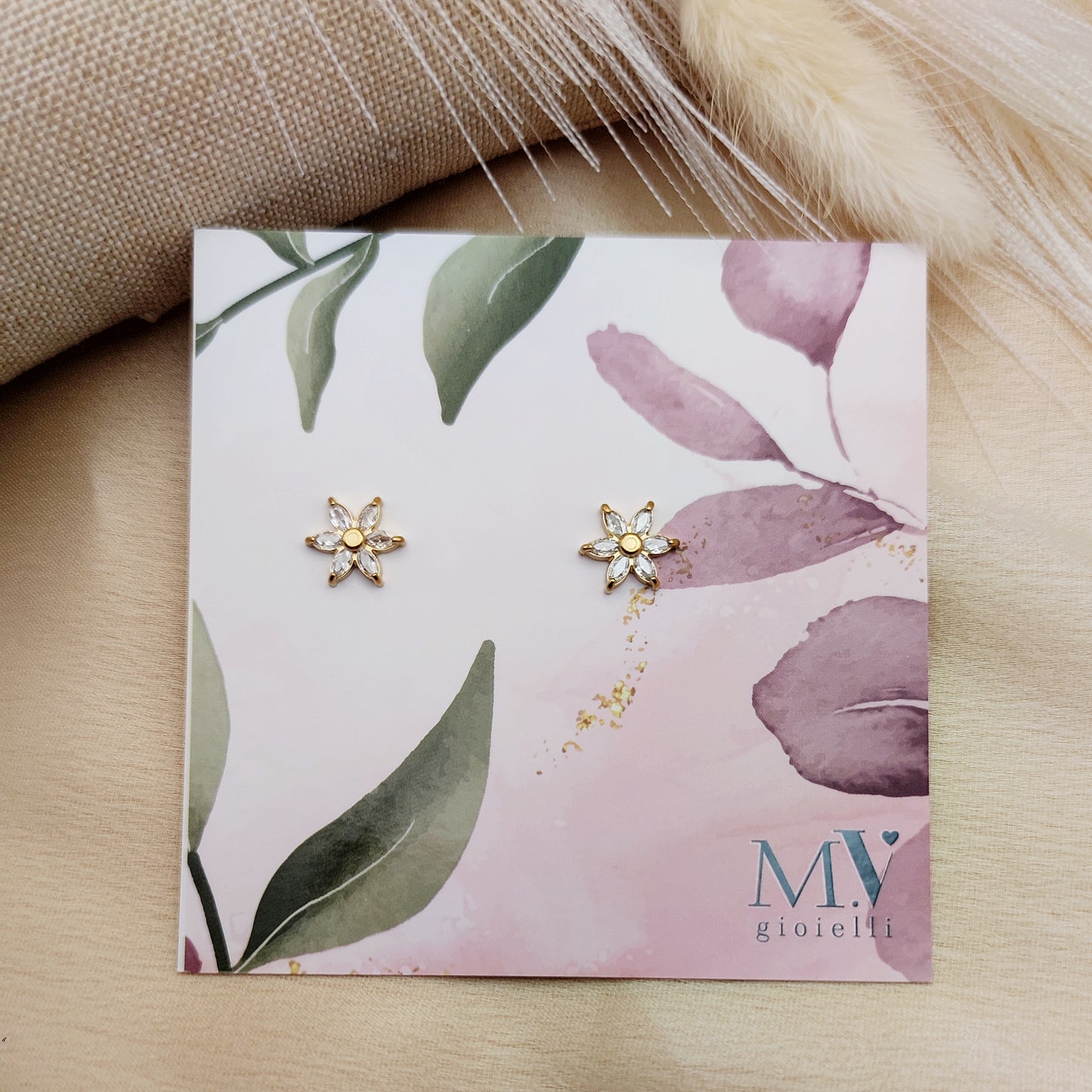 Orecchini flor gold