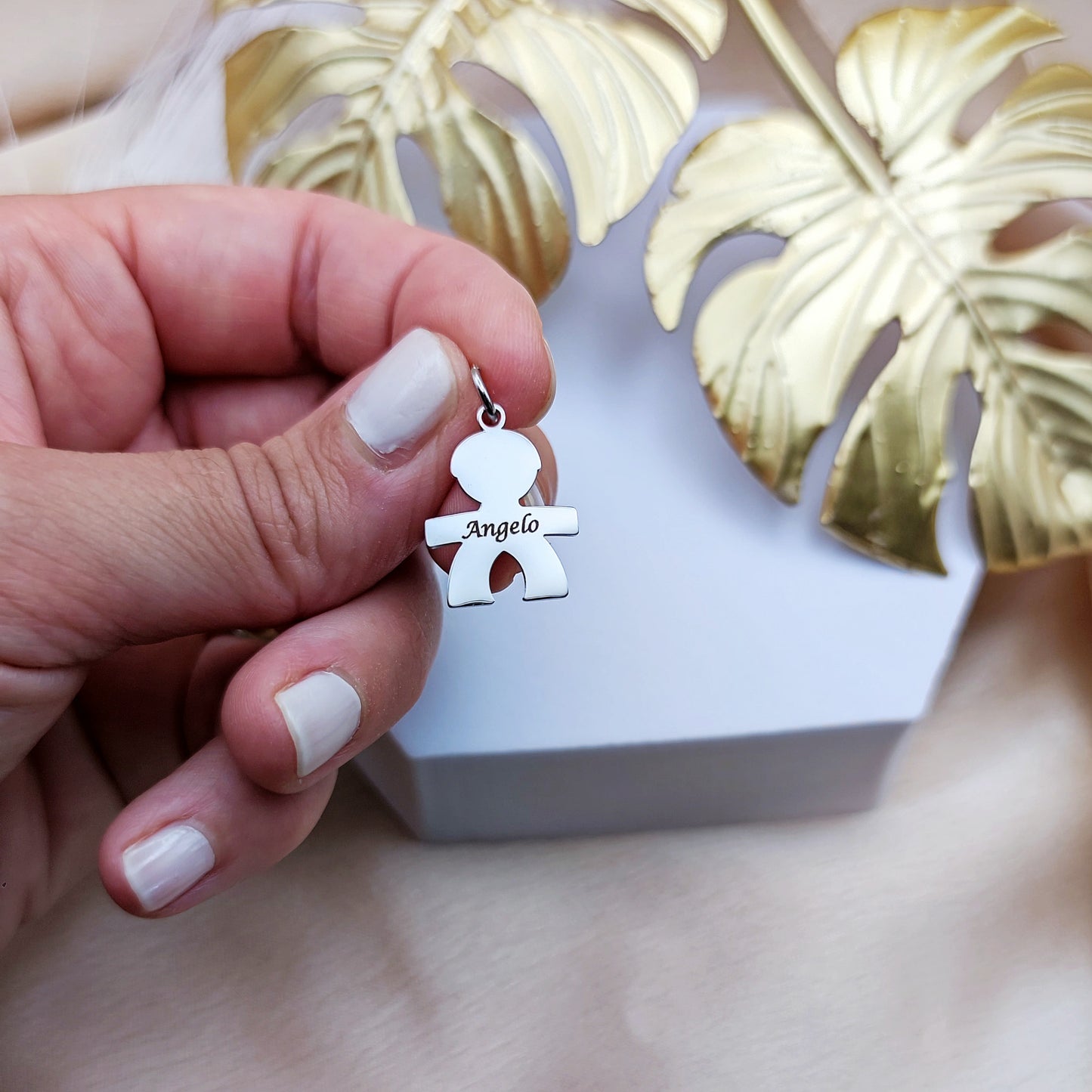 Ciondolo bebè maschietto silver PERSONALIZZABILE