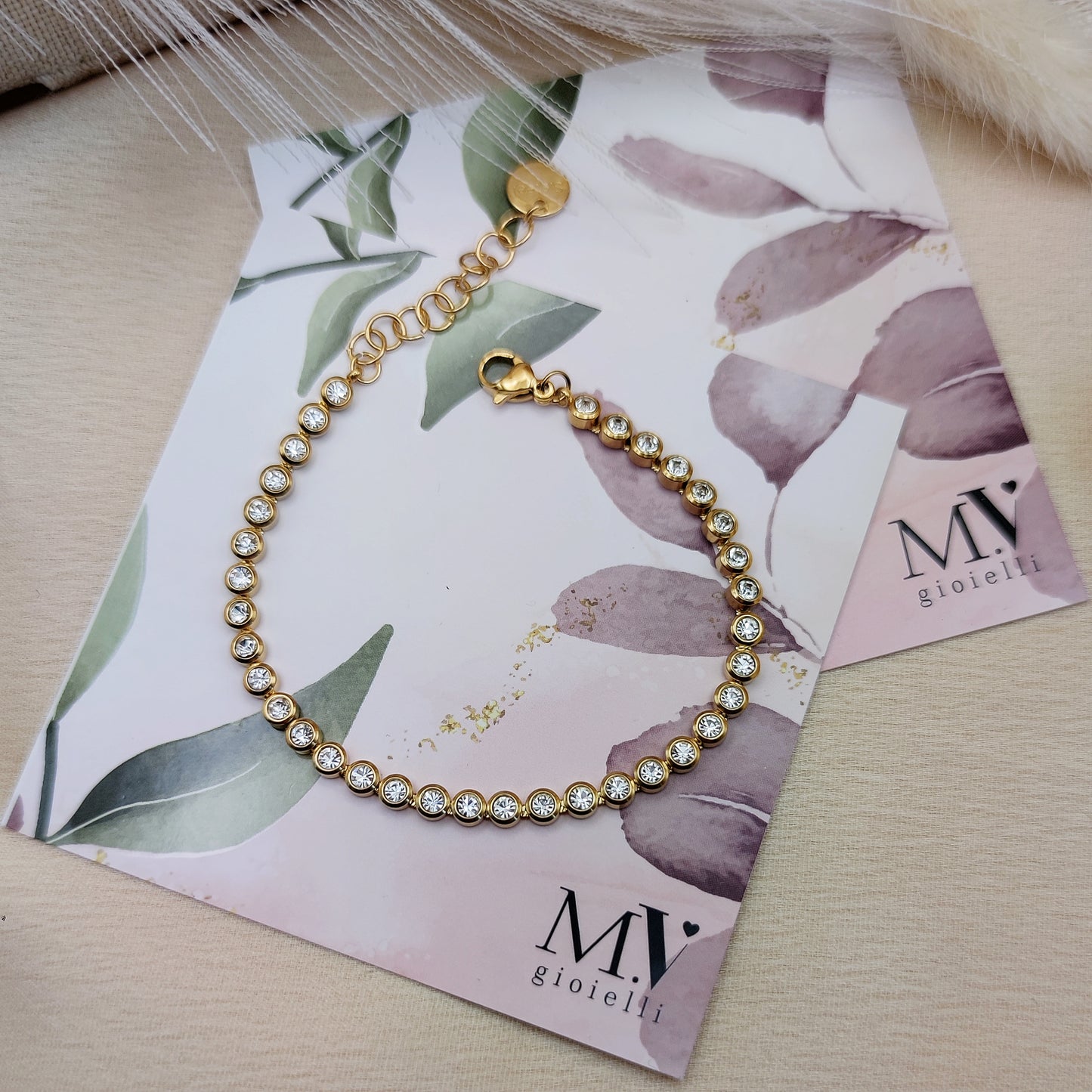 Bracciale tennis gold