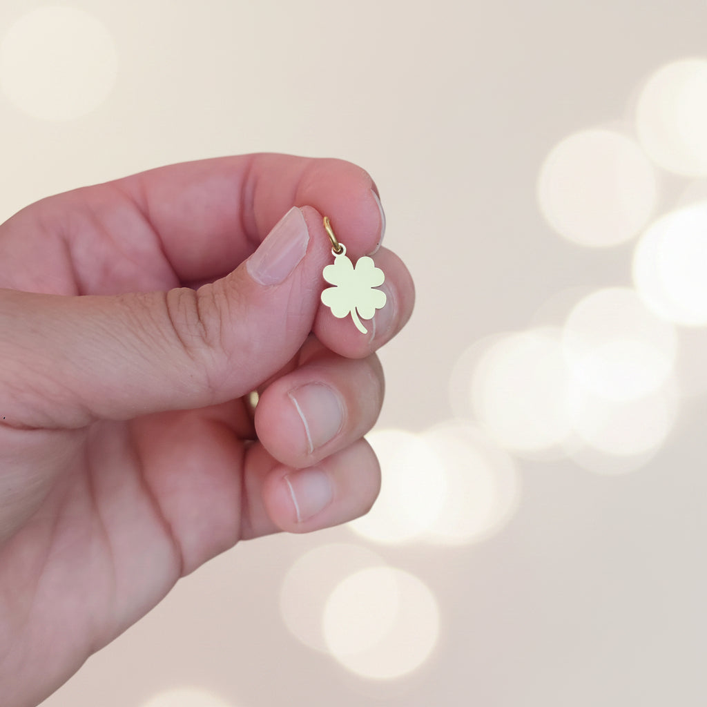 Charm quadrifoglio gold