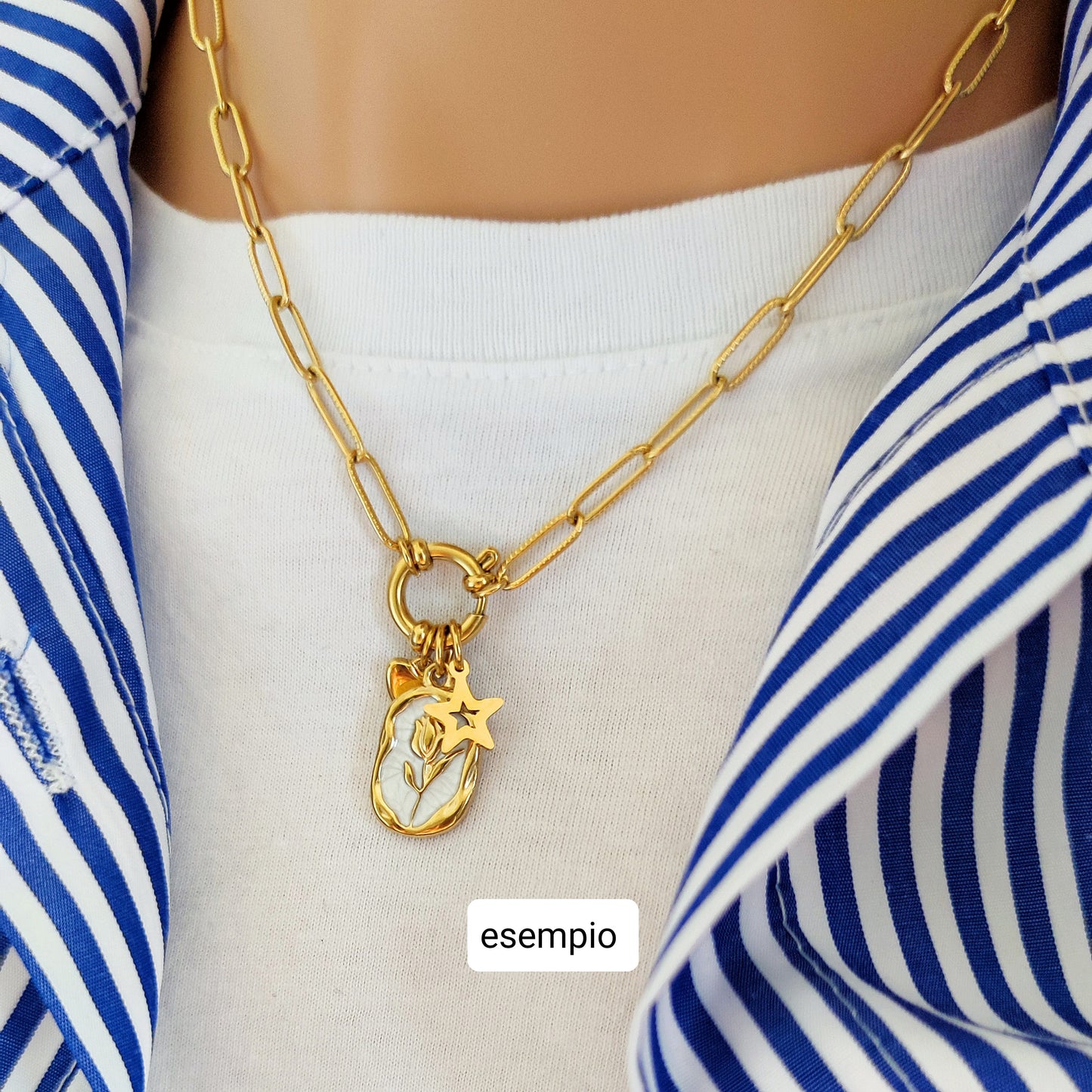 Collana basic con cerchio gold
