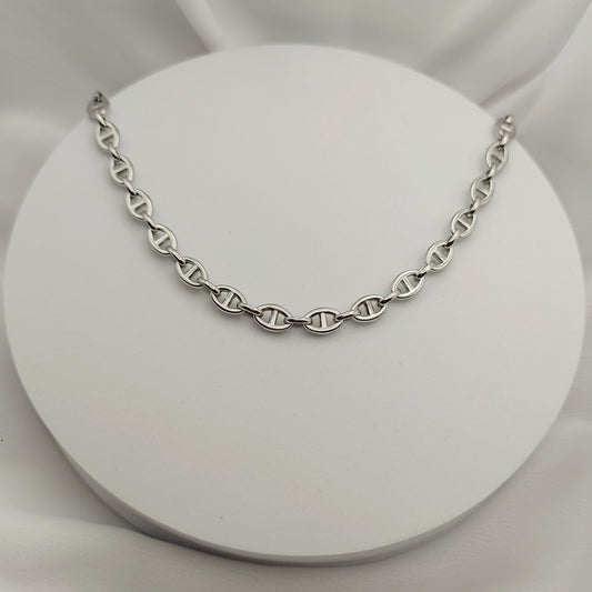Collana catena ovale argento