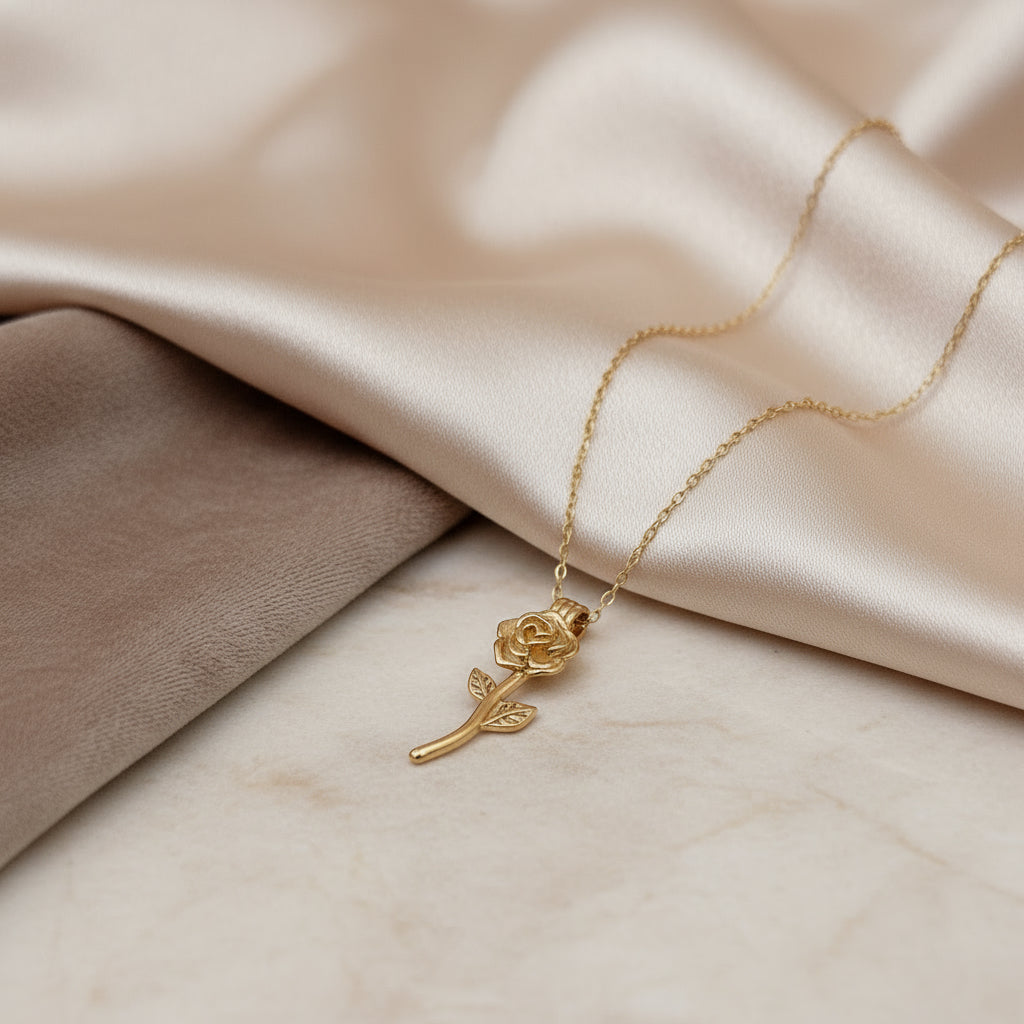 Collana rosa gold