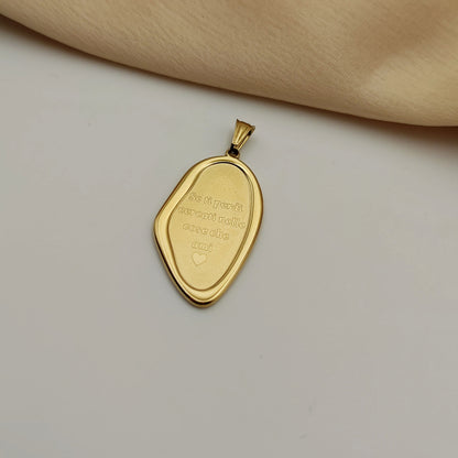 Ciondolo cornice Se ti perdi cercati nelle cose che ami gold