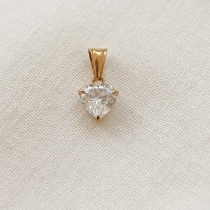 Cuore zircone gold bianco