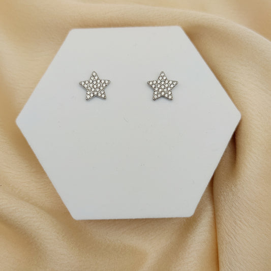 Orecchini stellina strass silver
