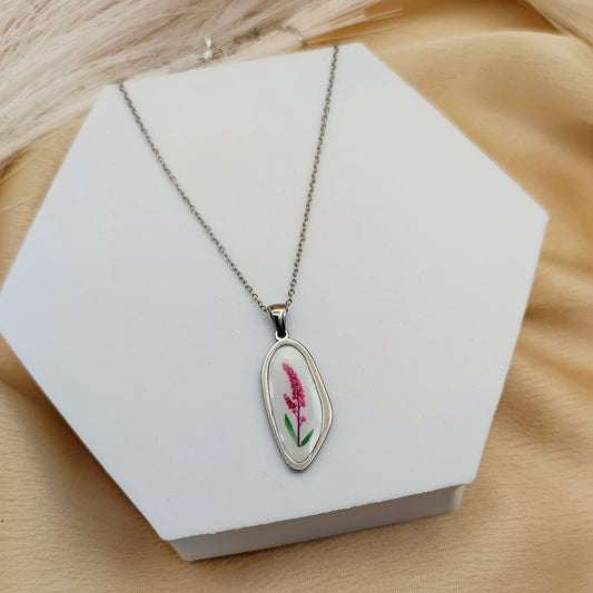 Collana orchidea piramidale silver