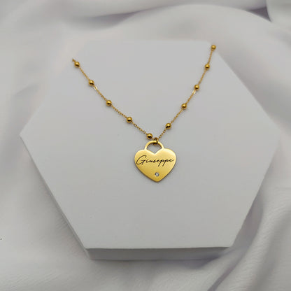Collana Heart diamond PERSONALIZZABILE